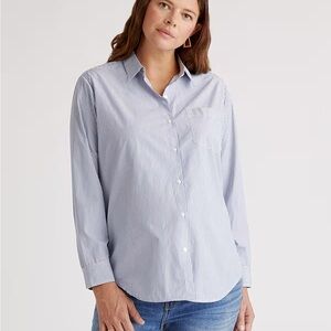 Quince 100% Organic Cotton Poplin Maternity Long Sleeve Shirt